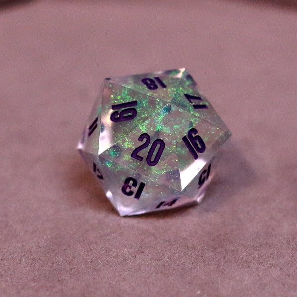 Spindown D20 - Northern Lights - Green/Purple