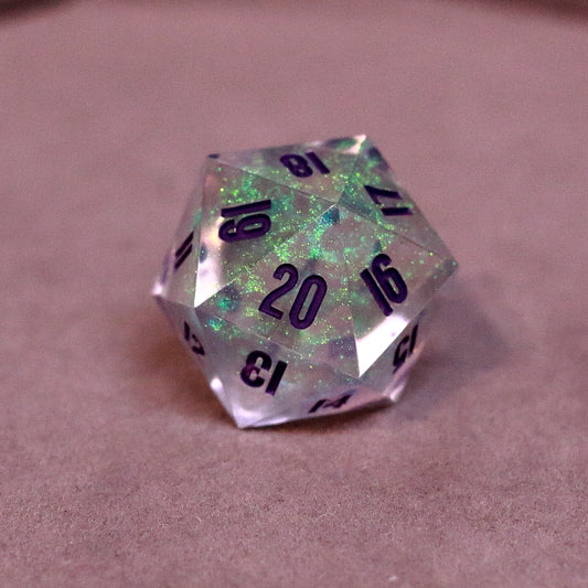 Spindown D20 - Northern Lights - Green/Purple