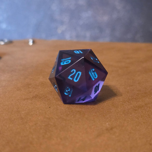 Spindown D20 - Purple/Blue